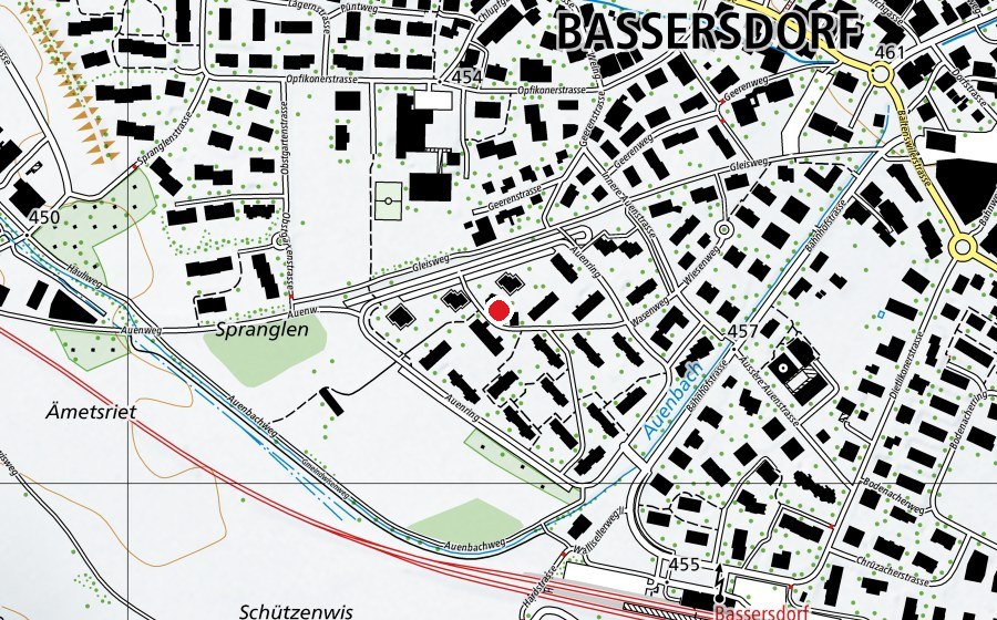 Map showing the location of Kindergarten Auenring (Kindergarten)