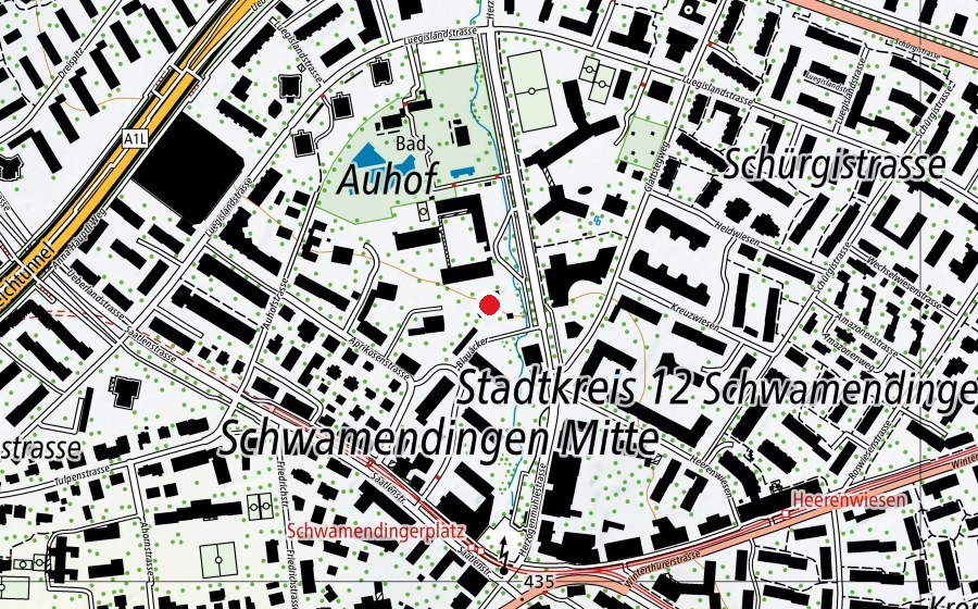 Karte mit dem Standort von Kindergarten Auhof I + II (Kindergarten)