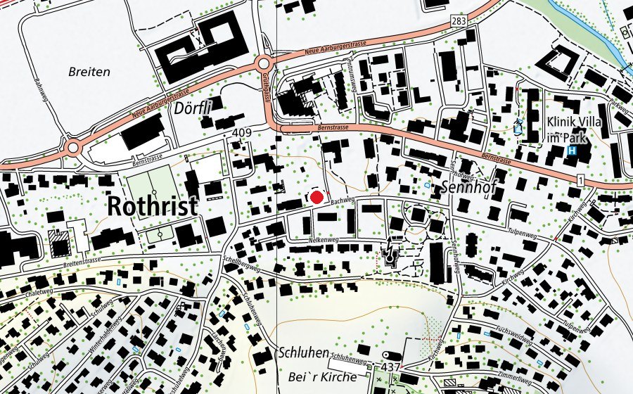 Mappa con la posizione di Kindergarten Bachweg (Scuola dell’infanzia)
