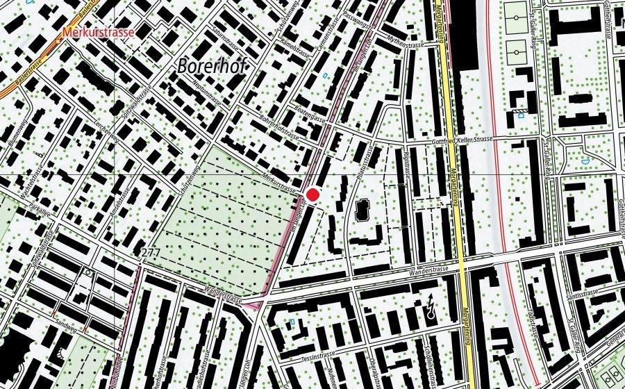 Map showing the location of Kindergarten (Kindergarten)