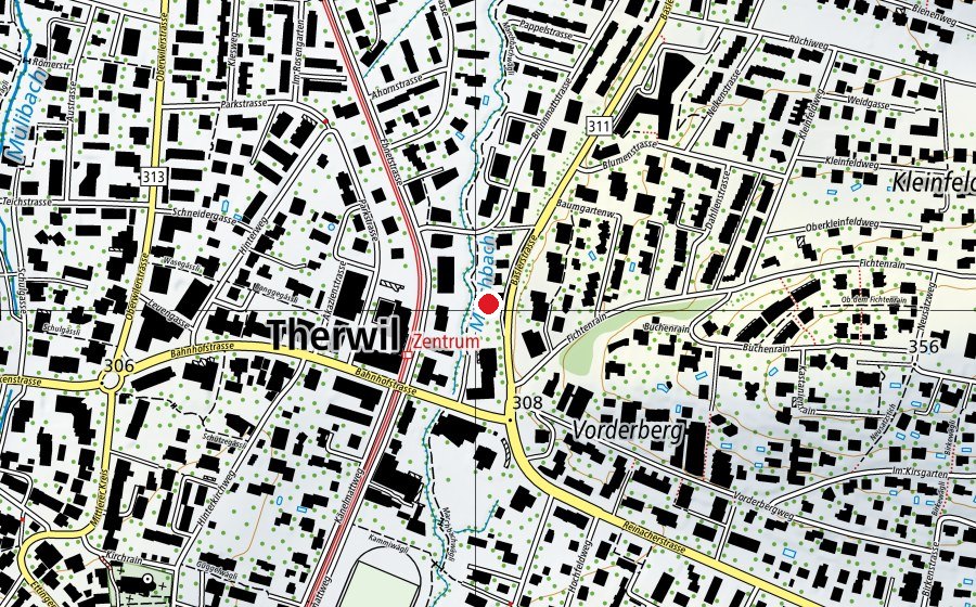 Carte indiquant l’emplacement de Kindergarten Baslerstrasse (École enfantine)
