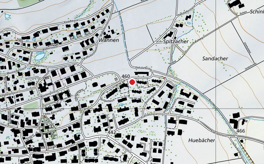 Mappa con la posizione di Kindergarten Baumacker (Scuola dell’infanzia)