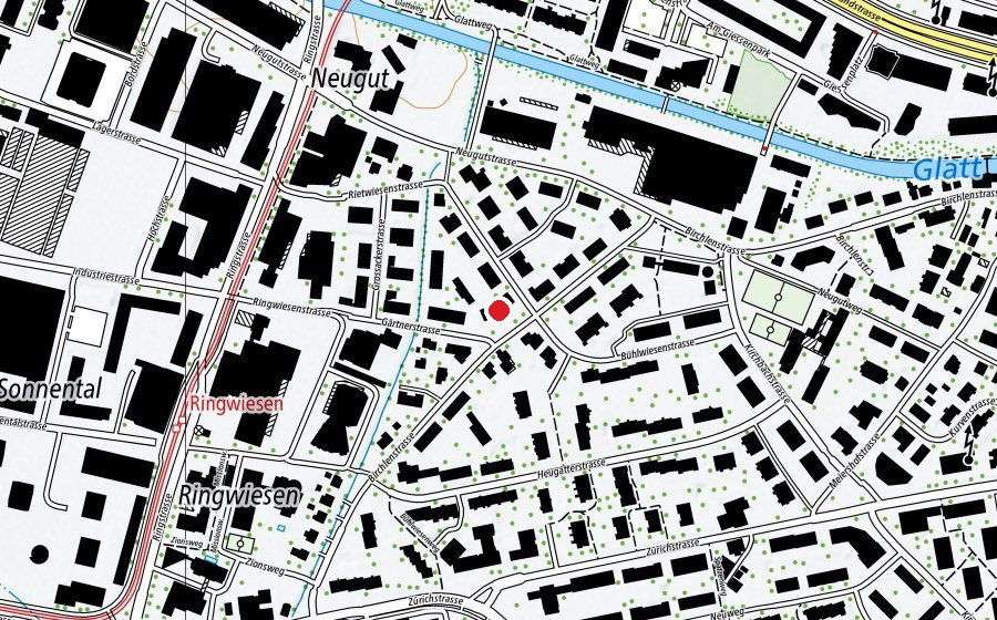 Map showing the location of Kindergarten Birchlen (Kindergarten)