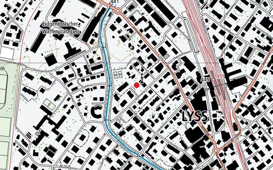 Map showing the location of Kindergarten Birkenweg (Kindergarten)