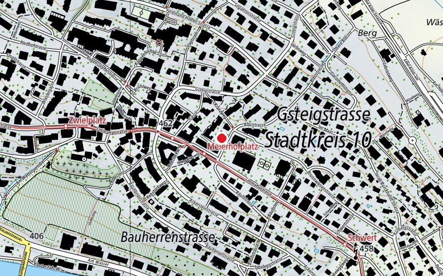 Mappa con la posizione di Kindergarten Bläsi 1 + 2 (Scuola dell’infanzia)