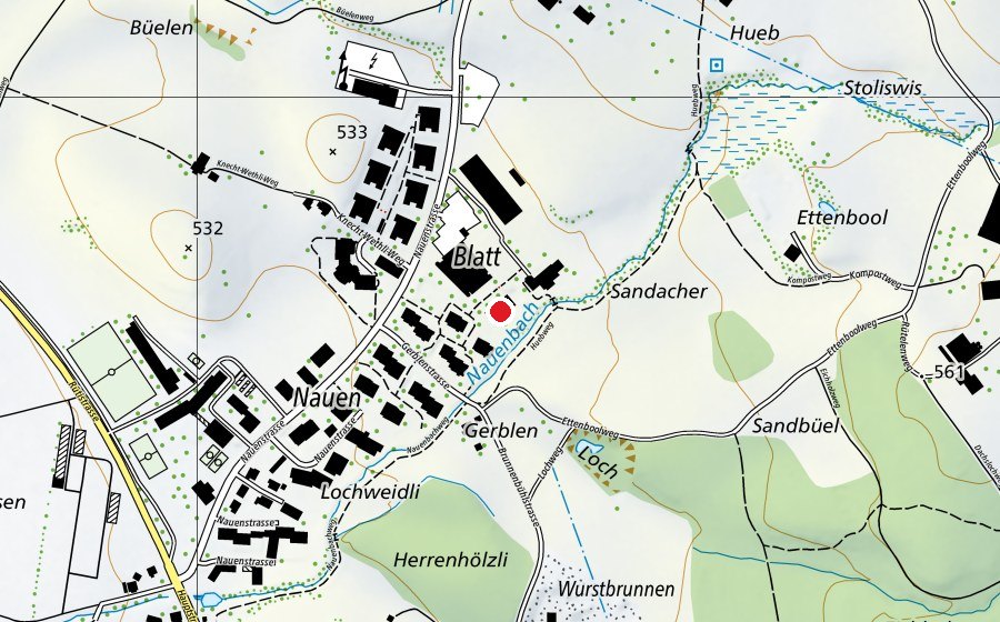 Map showing the location of Kindergarten Blatt (Kindergarten)