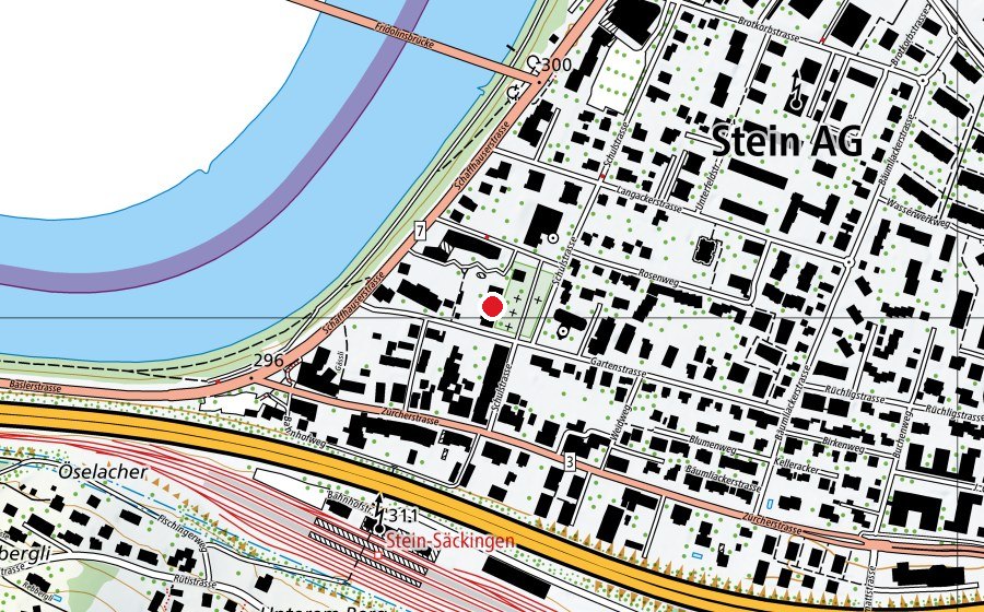 Map showing the location of Kindergarten Blau (Kindergarten)