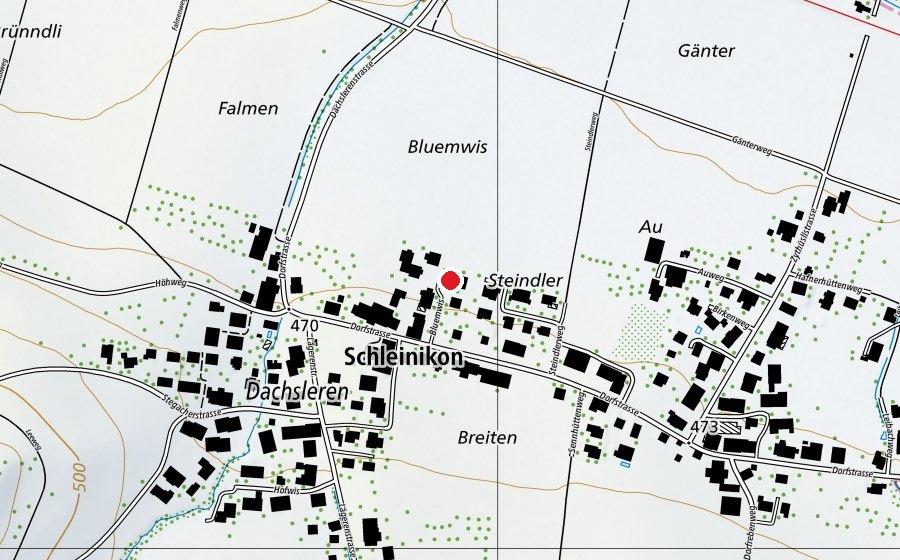 Map showing the location of Kindergarten Bluemwis (Kindergarten)