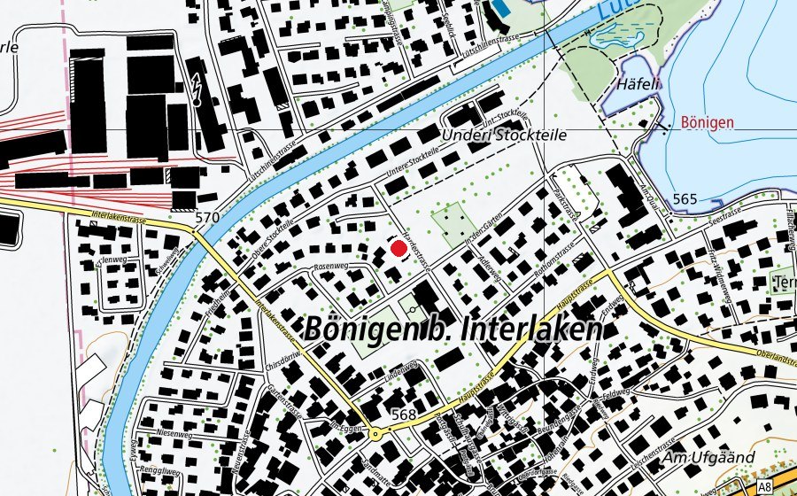 Karte mit dem Standort von Kindergarten Bönigen (Kindergarten)