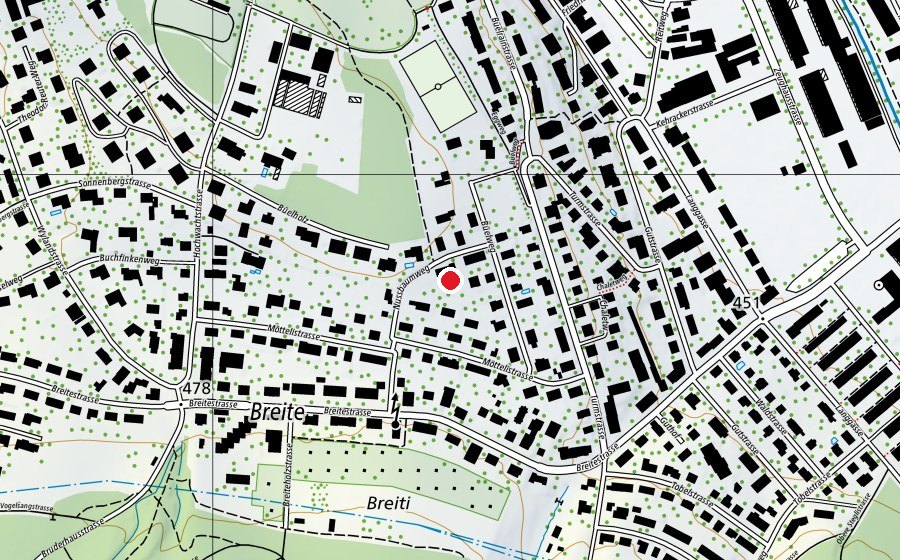 Map showing the location of Kindergarten Breite (Kindergarten)