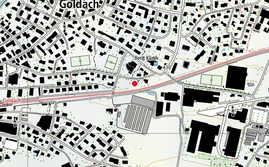 Mappa con la posizione di Kindergarten Breiten (Scuola dell’infanzia)