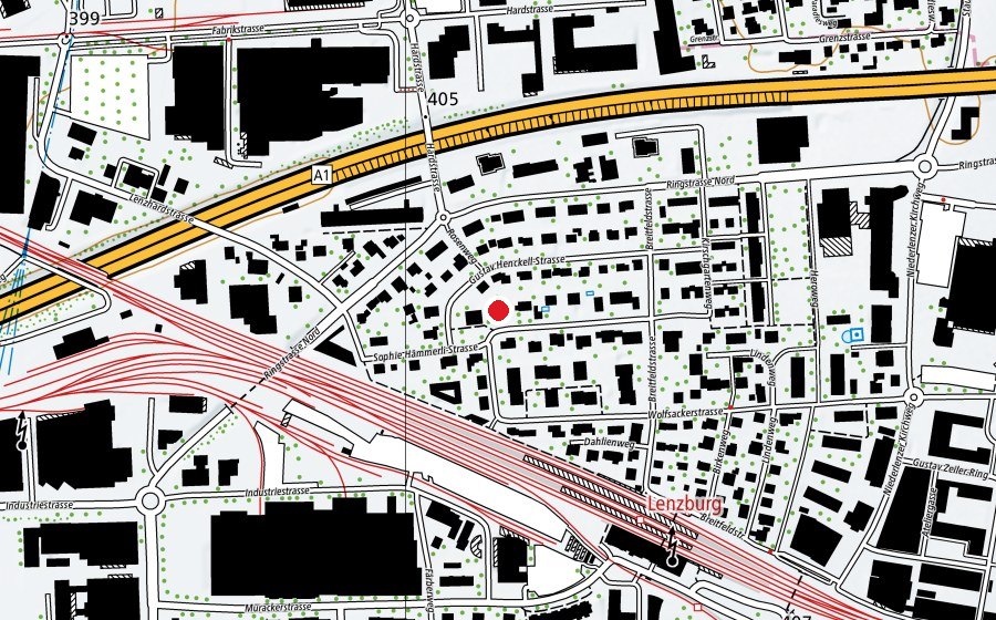 Carte indiquant l’emplacement de Kindergarten Breitfeld 2 (École enfantine)