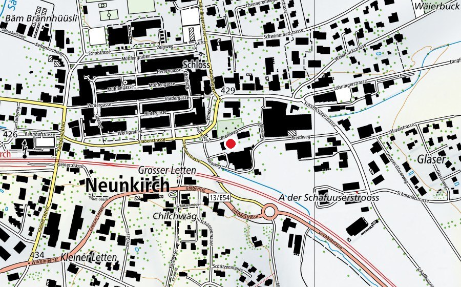 Mappa con la posizione di Kindergarten Breitiweg 2 (Scuola dell’infanzia)