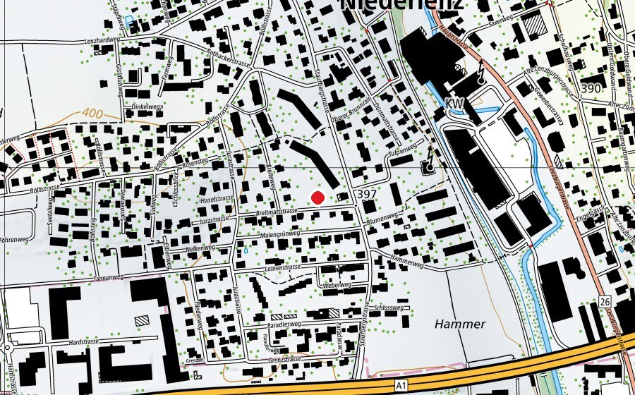 Mappa con la posizione di Kindergarten Breitmatt (Scuola dell’infanzia)
