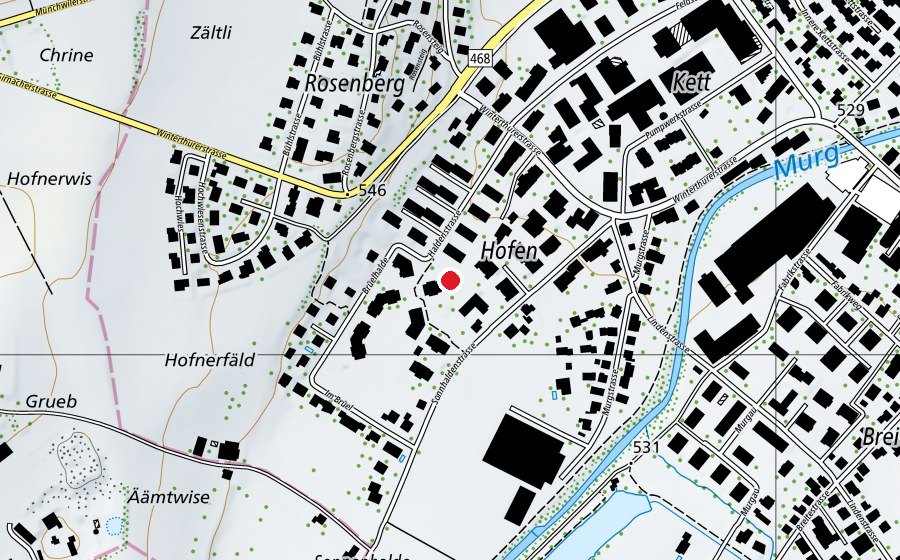 Carte indiquant l’emplacement de Kindergarten Brüel (École enfantine)