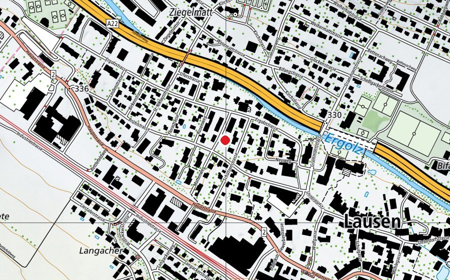 Carte indiquant l’emplacement de Kindergarten Brühl Ost (École enfantine)