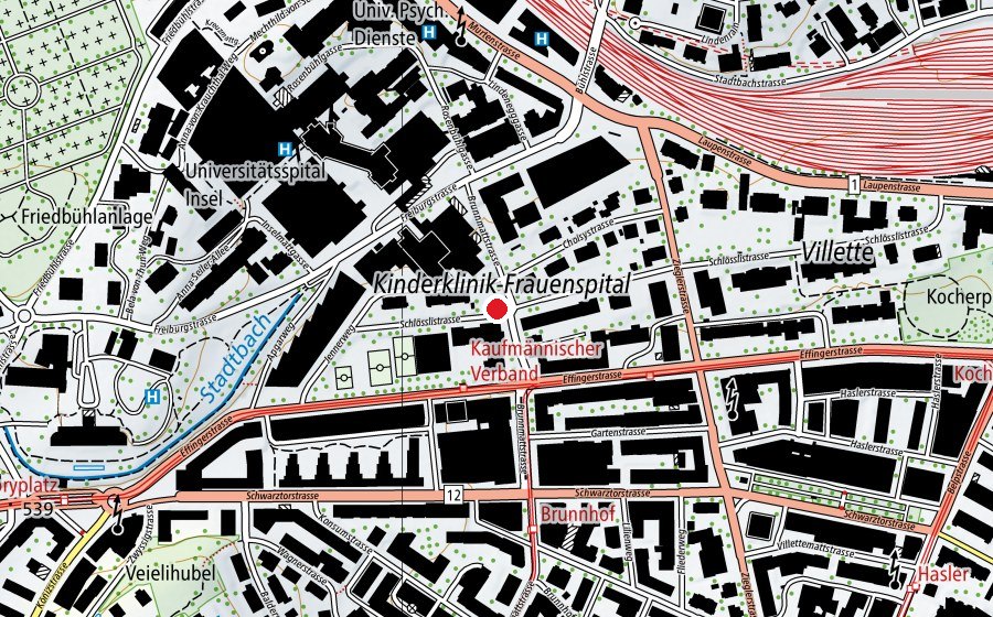 Mappa con la posizione di Kindergarten Brunnenhaus (Scuola dell’infanzia)