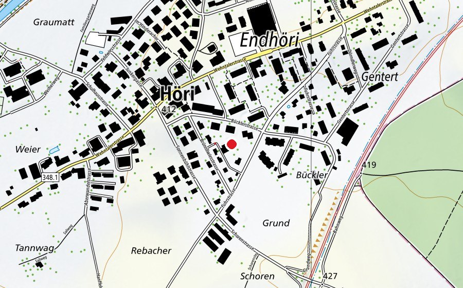 Carte indiquant l’emplacement de Kindergarten Brunnenhüsli (École enfantine)