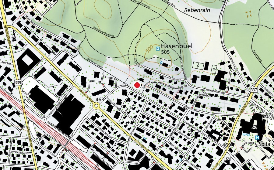 Mappa con la posizione di Kindergarten Brunnenwiese (Scuola dell’infanzia)