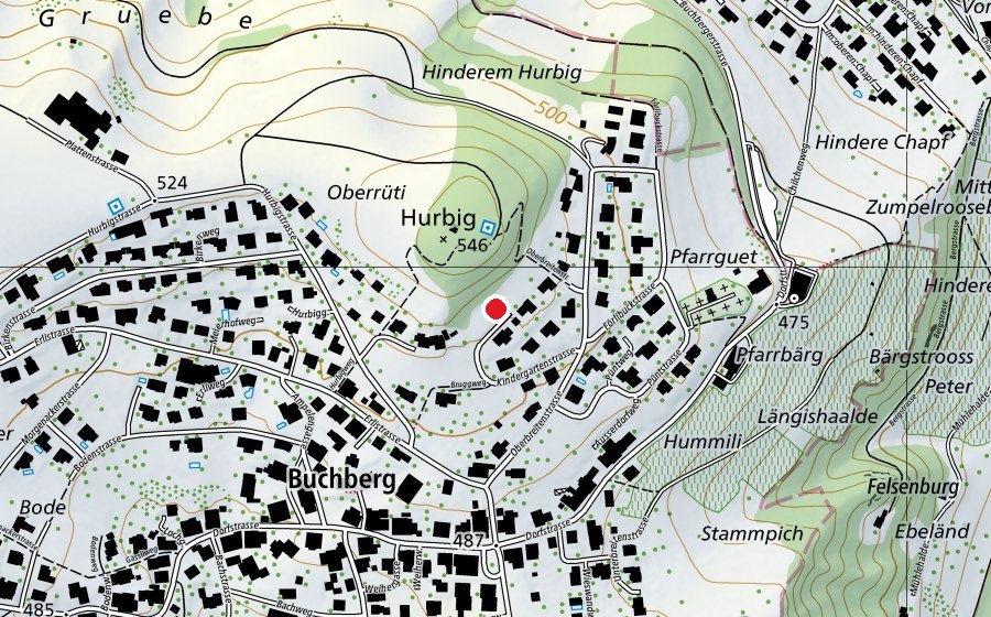 Map showing the location of Kindergarten (Kindergarten)