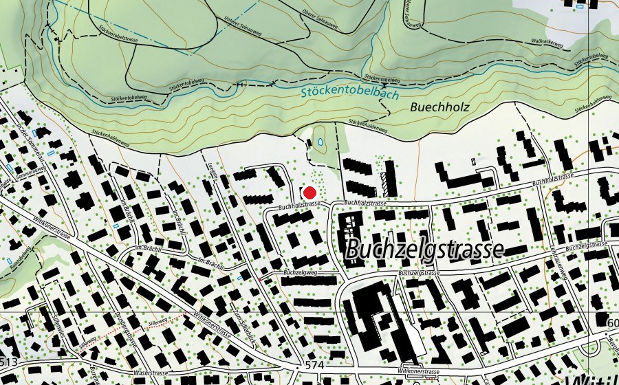Map showing the location of Kindergarten Buchholz (Kindergarten)