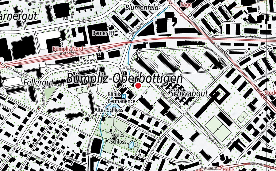 Mappa con la posizione di Kindergarten Bümpliz Nord (Scuola dell’infanzia)