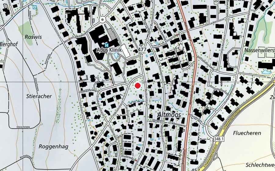 Map showing the location of Kindergarten Bürgli (Kindergarten)