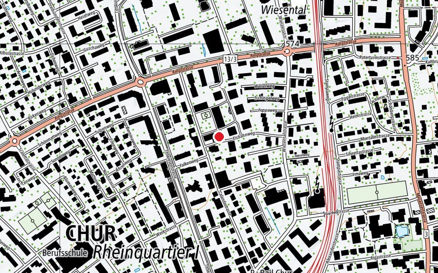 Map showing the location of Kindergarten Calanda (Kindergarten)