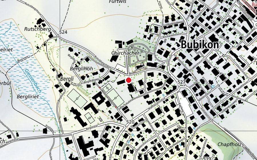 Mappa con la posizione di Kindergarten Chäfer (Scuola dell’infanzia)