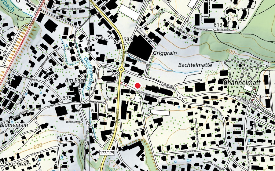 Karte mit dem Standort von Kindergarten Chännelmatte (Kindergarten)