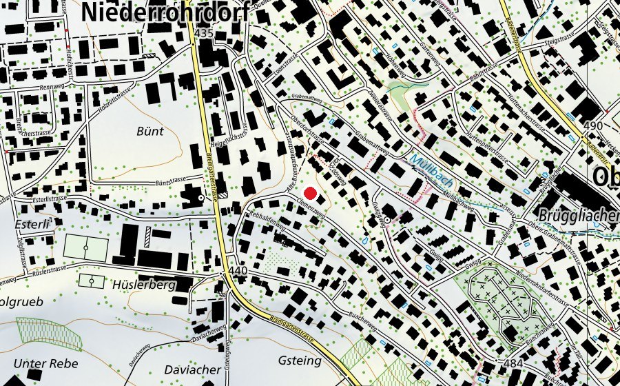 Carte indiquant l’emplacement de Kindergarten Clemenz (École enfantine)