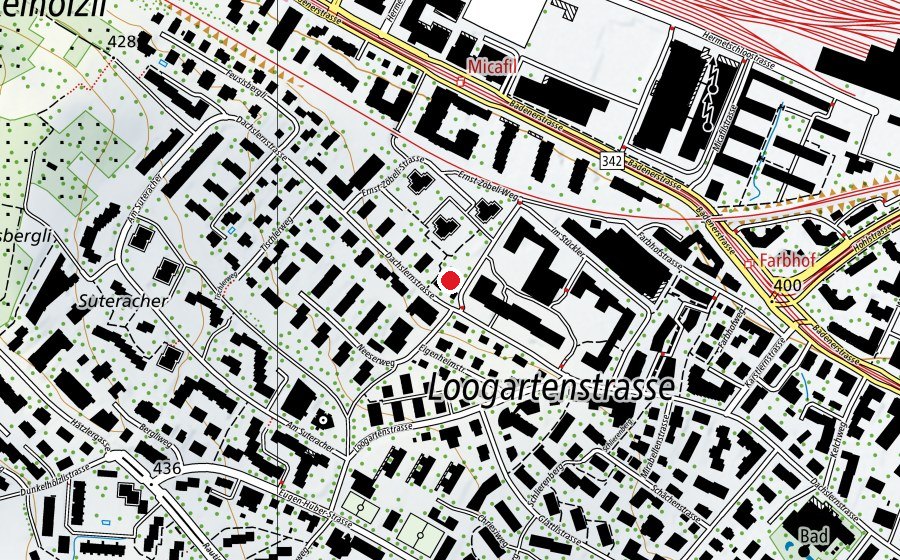 Mappa con la posizione di Kindergarten Dachslernstrasse (Scuola dell’infanzia)