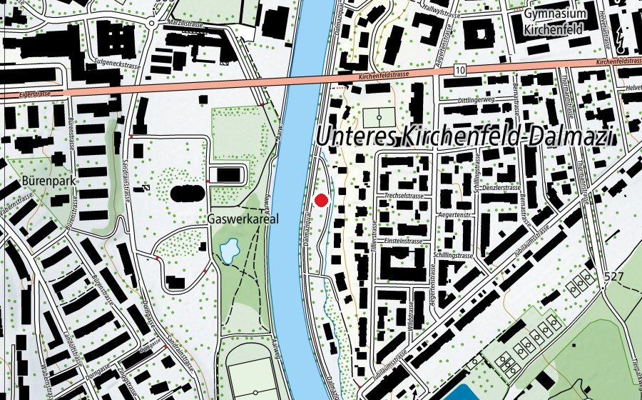 Mappa con la posizione di Kindergarten Dalmaziquai (Scuola dell’infanzia)