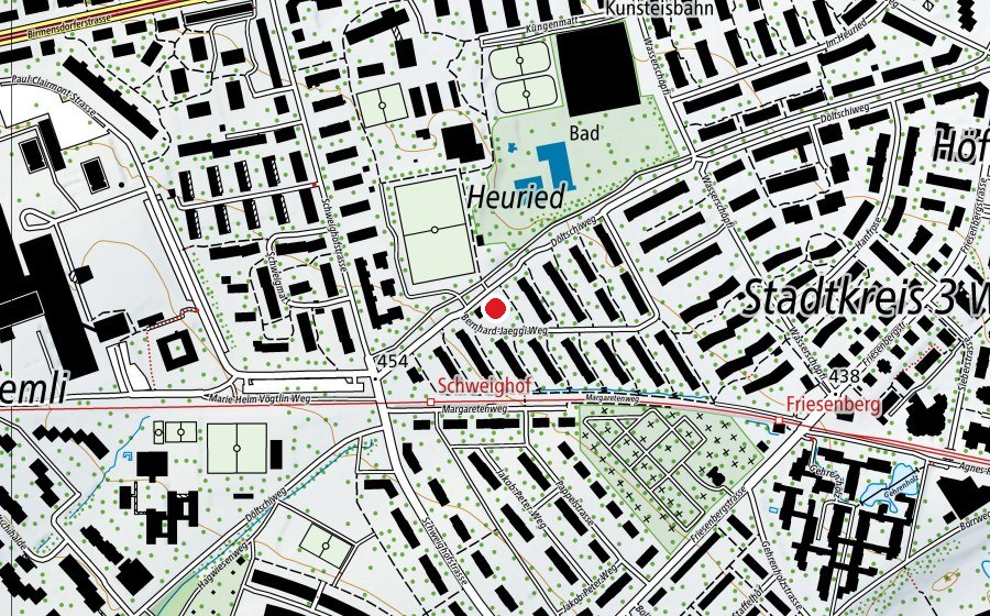 Map showing the location of Kindergarten Döltschiweg (Kindergarten)