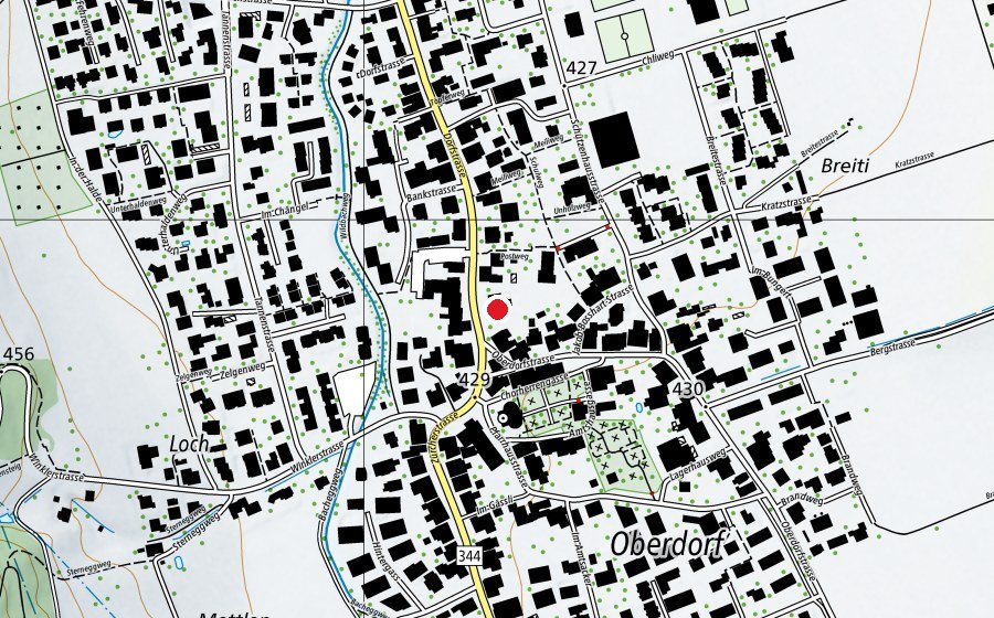 Carte indiquant l’emplacement de Kindergarten Dorf 3 (École enfantine)