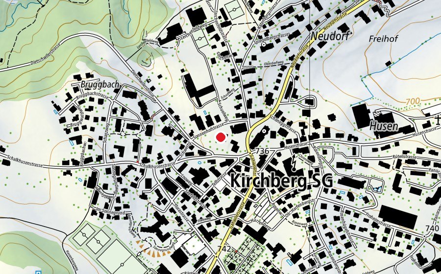 Map showing the location of Kindergarten Dorf (Kindergarten)