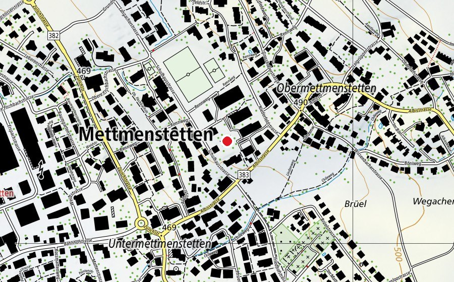 Map showing the location of Kindergarten Dorf (Kindergarten)
