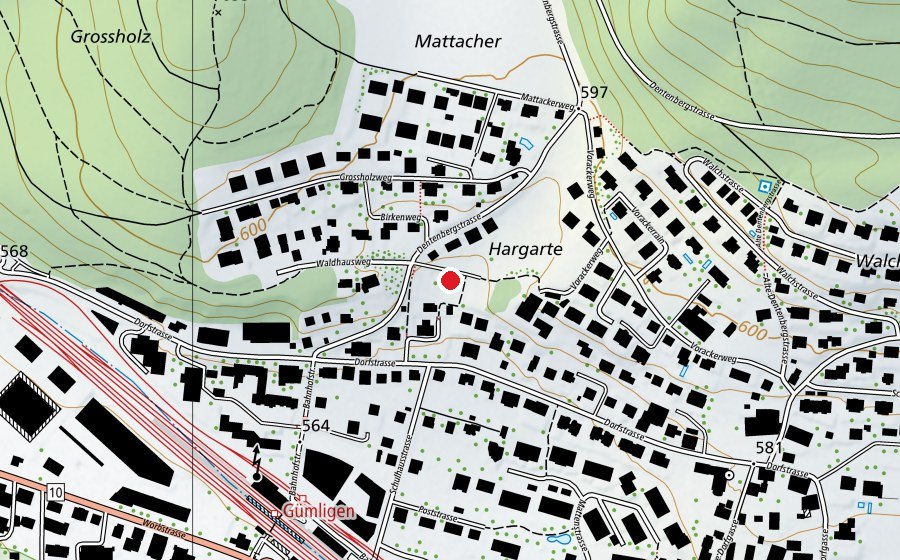 Carte indiquant l’emplacement de Kindergarten Dorf (École enfantine)