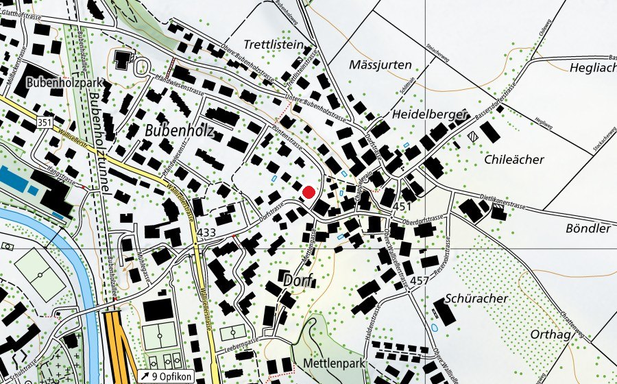 Mappa con la posizione di Kindergarten Dorf (Scuola dell’infanzia)