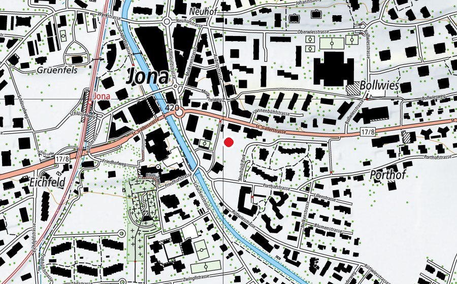 Carte indiquant l’emplacement de Kindergarten Dorf (École enfantine)