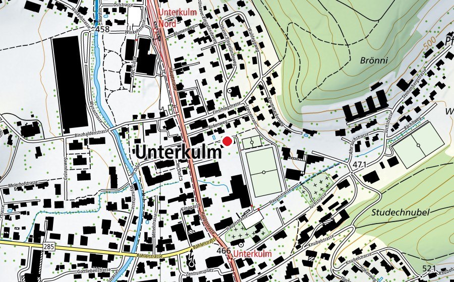 Carte indiquant l’emplacement de Kindergarten Dorf (École enfantine)