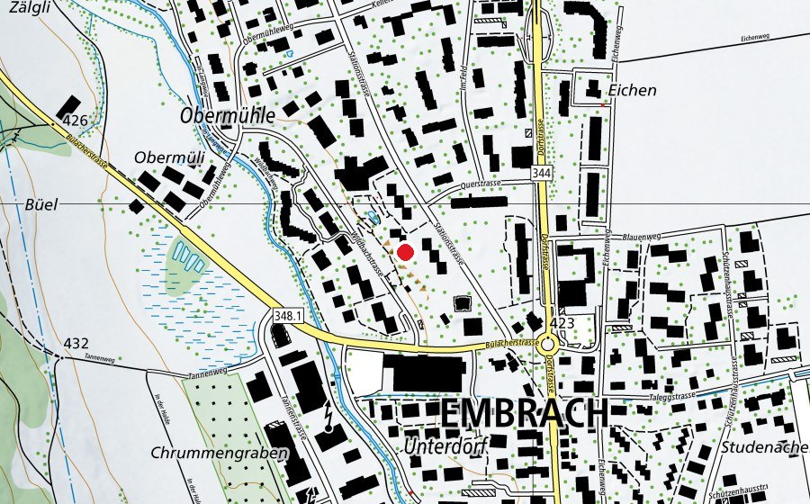 Map showing the location of Kindergarten Dreispitz (Kindergarten)