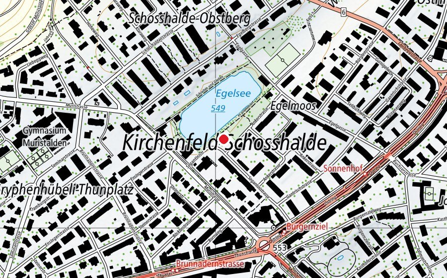 Mappa con la posizione di Kindergarten Egelsee 1 (Scuola dell’infanzia)