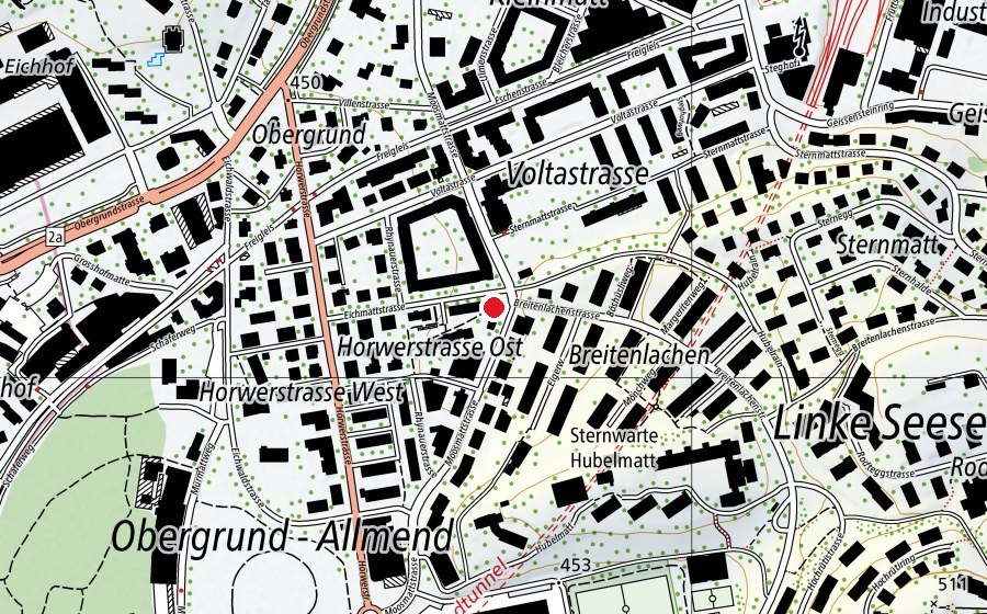 Mappa con la posizione di Kindergarten Eichmatt (Scuola dell’infanzia)