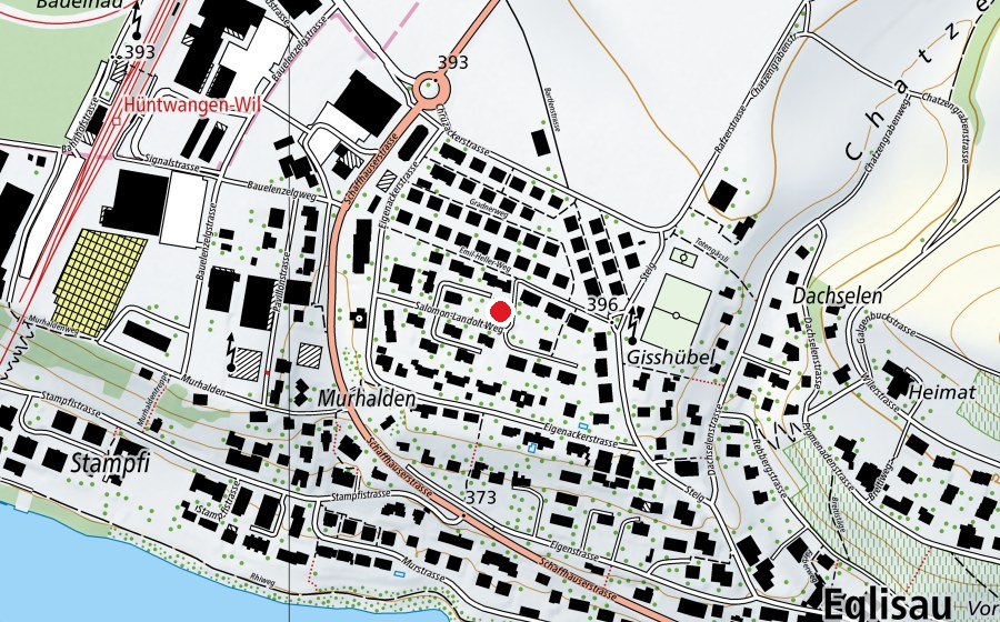 Map showing the location of Kindergarten Eigenacker (Kindergarten)