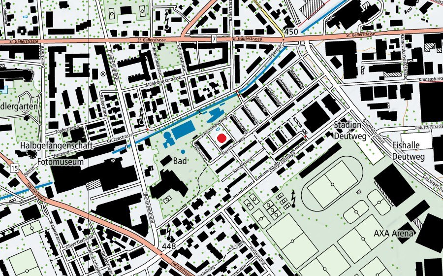 Carte indiquant l’emplacement de Kindergarten Eigenheim (École enfantine)