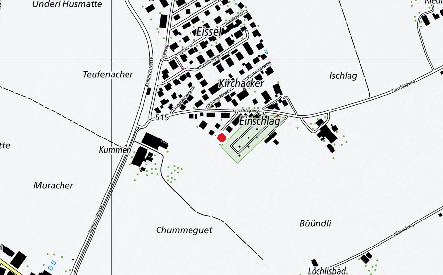 Map showing the location of Kindergarten Einschlag (Kindergarten)
