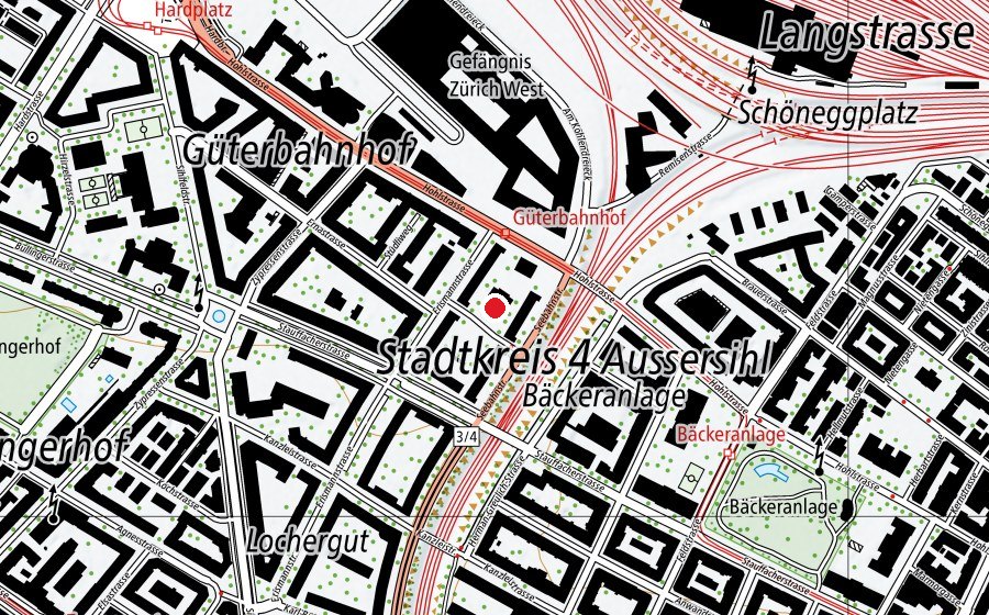 Karte mit dem Standort von Kindergarten Erismannhof (Kindergarten)