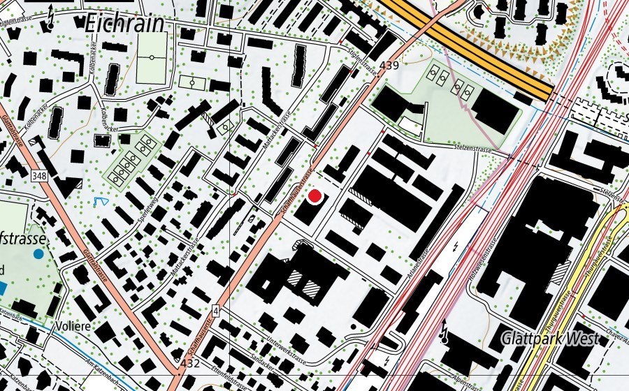 Map showing the location of Kindergarten Ettenfeld (Kindergarten)