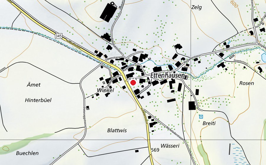 Map showing the location of Kindergarten Ettenhausen (Kindergarten)